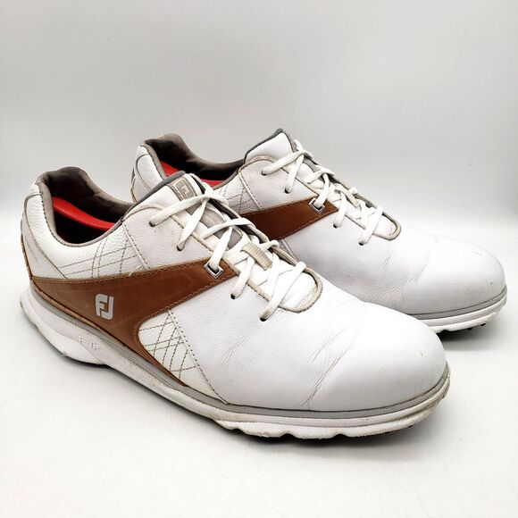FootJoy Pro SL Carbon Golf Shoes Men\'s 11.5 White Brown Leather Crocodile main image 7